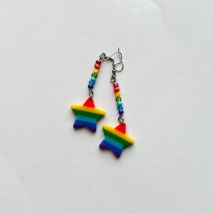 Rainbow Star Dangle Earrings